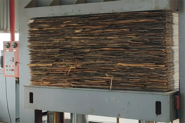 Máy ép nguội để cố định các lớp ván sau khi tráng keo